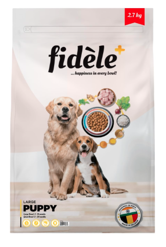 Fidele+ Large Breed Puppy Food | 2.7kg | High Protein for Growth | Strong Bones & Joints | Controlled Growth | Weight Management