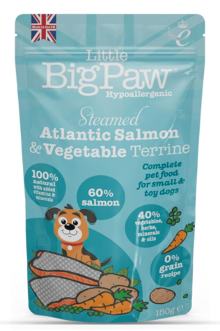 Little Big Paw Atlantic Salmon & Vegetable Dinner For Puppy And Small Dogs, Grain Free And Hypoallergenic Dog Wet Food, 150 Gms Each (Pack Of 7)