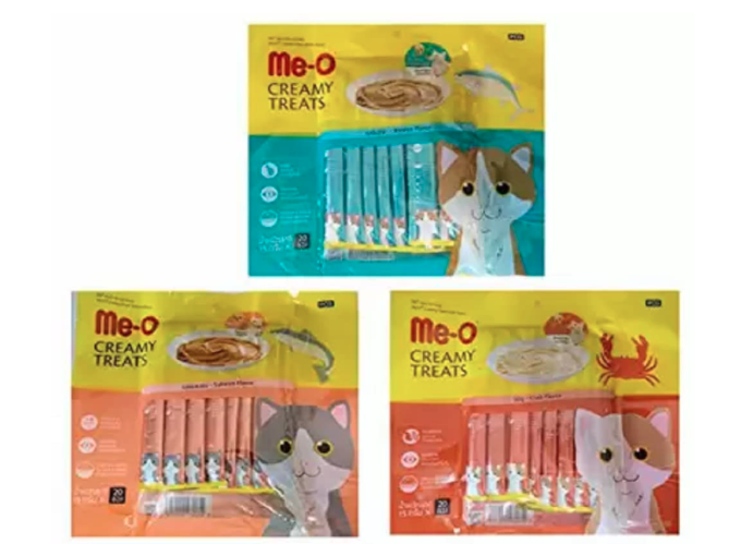 Meo Heads Up For Tails Me-O Creamy Treats Chicken And Liver Flavour (Pack Of 20) Cat Treat (900 G) - Adult