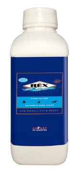 Rex Wheat Germ Oil 500 ml | Rich in Vitamin E & Omega 3, 6 | Skin & Coat Supplement for Dogs, Cats, Horses, Birds & Small Pets