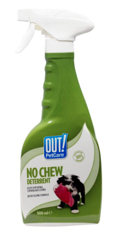 Out! No Chew Deterrent Spray Chewing, Licking Or Biting with Pleasant Smell and Bitter Taste Formula - 500 Ml, Single Piece