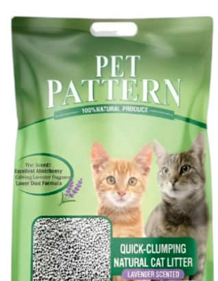 Pet Paterrn Natural Cat Best Litter, Quick-Clumping, Non-Scented, Low Dust Formula, Odour Free Home Exclusive (10kg Lavender Scented)