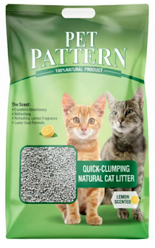 Pet Paterrn Natural Cat Best Litter, Quick-Clumping, Non-Scented, Low Dust Formula, Odour Free Home Exclusive (10kg Lemon Scented)