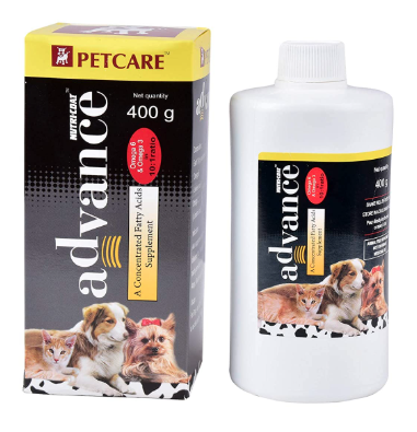 Petcare Nutricoat Advance Concentrated Fatty Acids Supplement 400 Gram, Liquid Omega 3, 6 , 9 Supplement