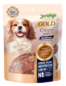 Jerhigh KSY Jerky Dog Treats, Human Grade High Protein Chicken, Chicken Crispy Jerky (1 x 200gm)