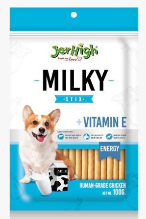 Jerhigh Dog Treats, Human Grade High Protein Chicken, Blueberry Stix 100gm (6 X 100g)