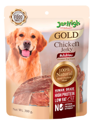 Jerhigh KSY Chicken Jerky Dog Treats - Human Grade High Protein, Fully Digestible Healthy Snack & Training Treat - 300gm (1 x 300gm)