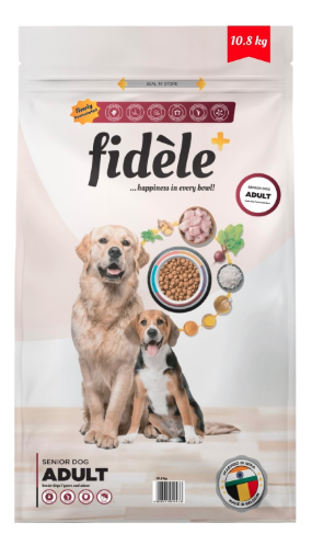 Fidele+ Senior Dog Food | 10.8kg | Real Chicken with Turmeric & Coconut Oil | Joint Support | Easy Digestion | Strong Immunity | No Wheat & Soy