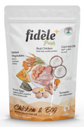 Fidele+ Fresh Chicken & Egg Wet Dog Food | Chicken Gravy with Vegetables | 100g Pouch Pack of 12 | High Protein | Skin & Digestion Support