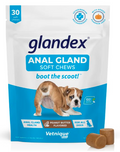 Gland X Anal Gland Soft Chews for Dogs, Peanut Butter Flavoured, 30 Count