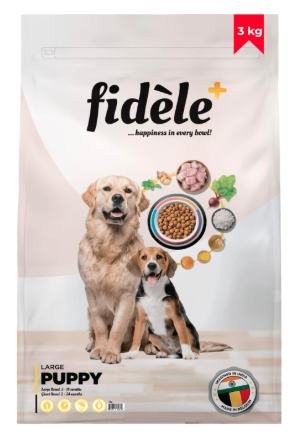 Fidele+, Dry Dog Food, Large Puppy, Chicken Flavor 3-Kg (Pack of 1)