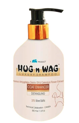 Hug n Wag Luxury Dog Shampoo, Collagen & Biotin Formula, Detangling, 350ml