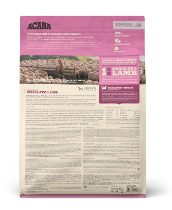 Acana Grass-Fed Lamb Dry Dog Food, Grain Free Dog Food for All Life Stages, Fresh or Raw Ingredients, 6 kg