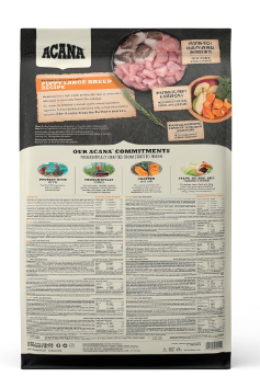 Acana Puppy Large Breed Dry Dog Food, Grain Free Dry Dog Food for Puppies, Fresh or Raw Ingredients, 11.4 KG