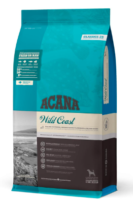 Acana Wild Coast Dry Dog Food, Grain Free Dog Food for All Life Stages, Fresh or Raw Ingredients, 14.5 kg