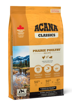 Acana Classic Prairie Poultry Dry Dog Food, Grain Free Dog Food for All Life Stages, Fresh or Raw Ingredients, 14.5 kg