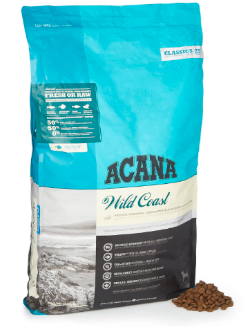 Acana Wild Coast Dry Dog Food, Grain Free Dog Food for All Life Stages, Fresh or Raw Ingredients, 9.7 kg