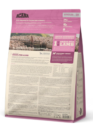Acana Grass-Fed Lamb Dry Dog Food, Grain Free Dog Food for All Life Stages, Fresh or Raw Ingredients, 11.4 kg