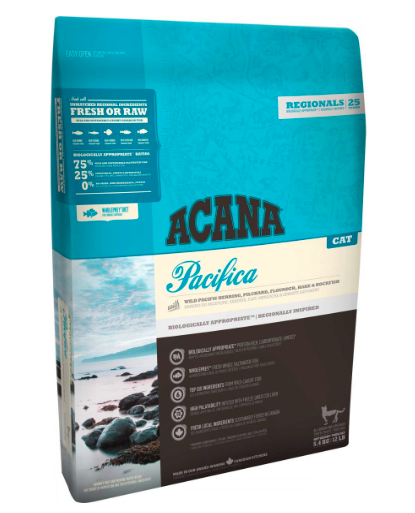 Acana Pacifica Cat, Grain Free Dry Cat Food for All Life Stages, 4.5 Kg