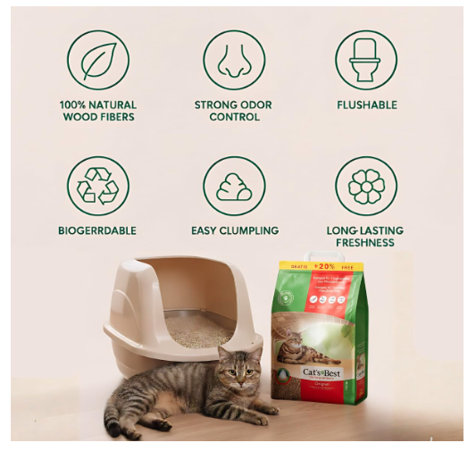 Cat's Best Okoplus Clumping Litter, 4.3 Kgs