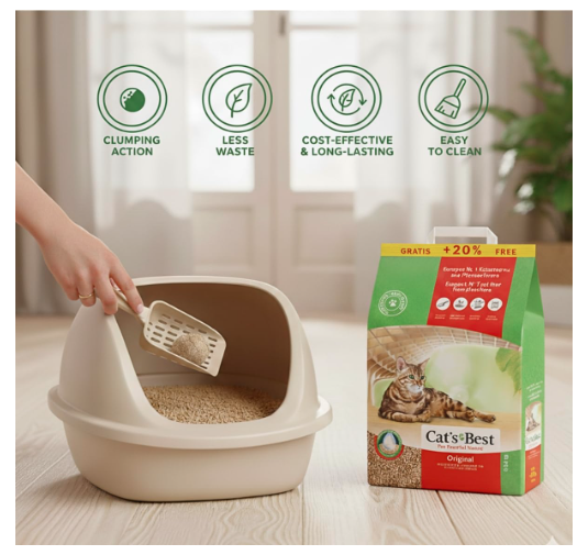 Cat's Best Oko Plus Clumping Cat Litter, 20 L