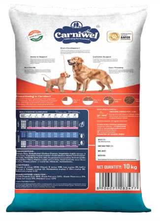 Carniwel Fresh Chicken Starter Dry Dog Food 10kg | Natural Ingredients for Easy Weaning | GMO-Free | Highly Palatable | Immune & Lactation Support
