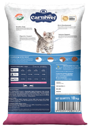 Carniwel Ocean Fish & Antarctic Krill Kitten Dry Cat Food 10 kg | Fresh & Natural Ingredients | Highly Palatable | Supports Healthy Skin & Glossy Coat