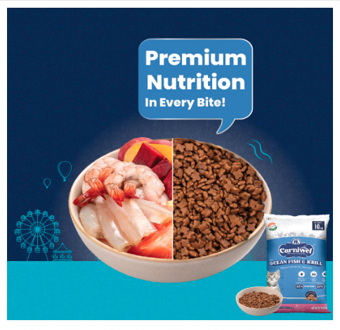 Carniwel Ocean Fish & Antarctic Krill Kitten Dry Cat Food 10 kg | Fresh & Natural Ingredients | Highly Palatable | Supports Healthy Skin & Glossy Coat