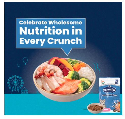 Carniwel Ocean Fish & Antarctic Krill Dry cat Food 400 gm | Fresh & Natural Ingredients | Highly Palatable | Supports Healthy Skin & Glossy Coat