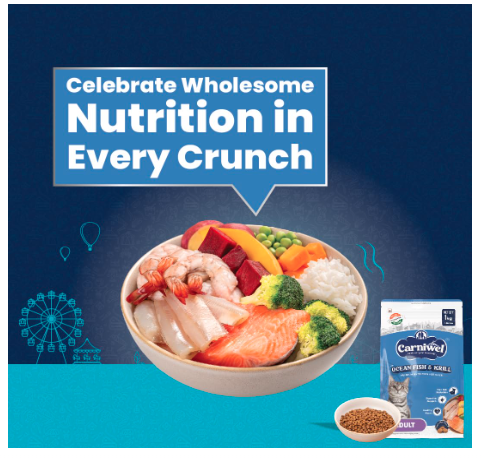 Carniwel Ocean Fish & Antarctic Krill Adult Dry Cat Food 1 kg | Fresh & Natural Ingredients | Highly Palatable | Supports Healthy Skin & Glossy Coat