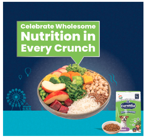 Carniwel Superfoods Adult Dry Dog Food 3 kg | 100% Vegetarian | Fresh & Natural Ingredients | Highly Palatable | GMO Free