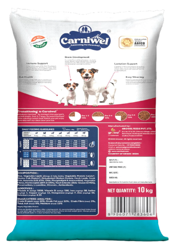 Carniwel Fresh Lamb Starter Dry Dog Food 10 kg | Natural Ingredients for Easy Weaning | GMO-Free | Highly Palatable | Immune & Lactation Support