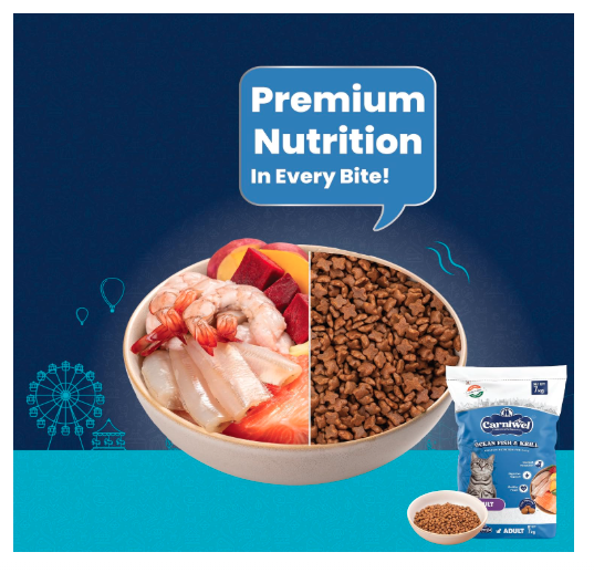 Carniwel Ocean Fish & Antarctic Krill Adult Dry Cat Food 7 kg | Fresh & Natural Ingredients | Highly Palatable | Supports Healthy Skin & Glossy Coat