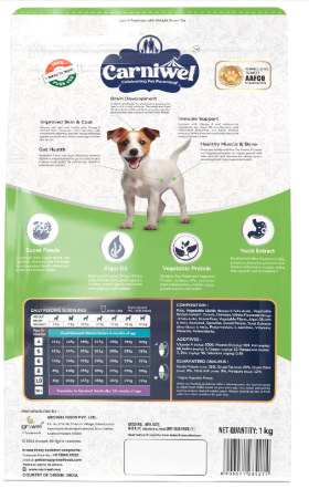 Carniwel Superfoods Adult Dry Dog Food 1Kg | 100% Vegetarian | Fresh & Natural Ingredients | Highly Palatable | GMO Free