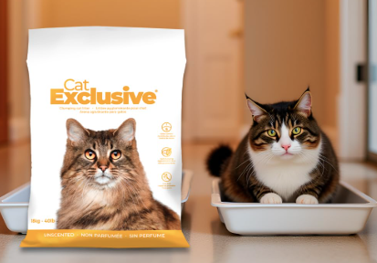 Cat Exclusive Unscented Premium Cat Litter – 18kg | 99.9% Dust-Free, Fragrance-Free Hard Clumping Bentonite for Sensitive Cats & Kittens