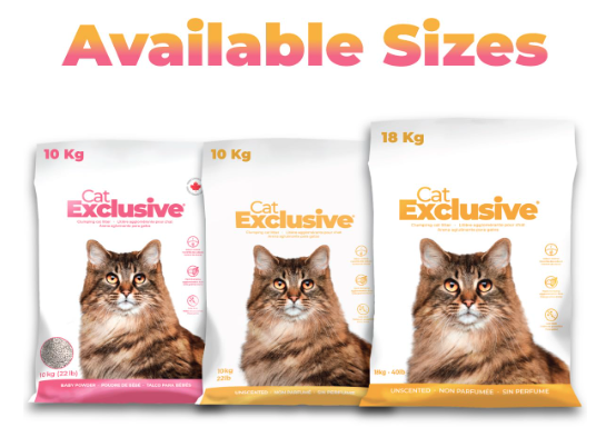 Cat Exclusive Unscented Premium Cat Litter – 18kg | 99.9% Dust-Free, Fragrance-Free Hard Clumping Bentonite for Sensitive Cats & Kittens