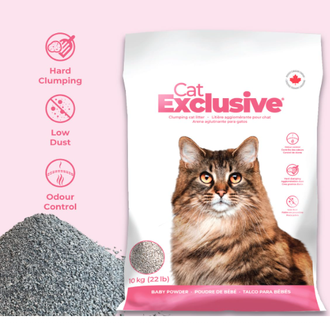 Intersand Cat Exclusive Clumping Cat Litter Scoopable, Low Dust, Hard Clumps – All Breed Cats, Long-Lasting Odor Control, Easy to Clean (10 Kg)