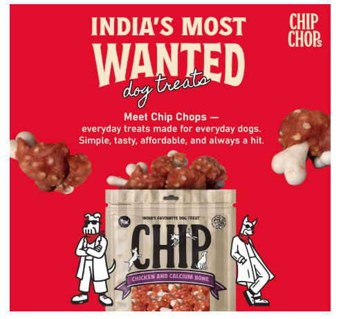 Chip Chops Chicken & Calcium Bone Dog Treat, Easily Digestible, Healthy Dog Treat, Perfect for Snacks Each 70gm (Pack of 2)