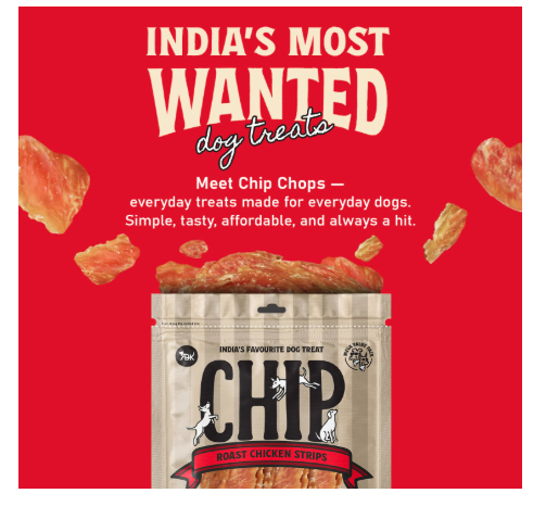 Chip Chops Roast Chicken Strips Dog Treats, High Protein & Low Fat Dog Snacks for Training Rewards Healthy Dog Treats 250g Pack
