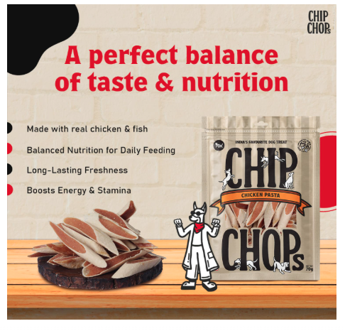 Chip Chop Dog Treats Combo Pack – High Protein Dog Treats & Healthy Chicken Strips, Calcium Bone, Codfish Sandwich & Roast Duck Strips 70g Each