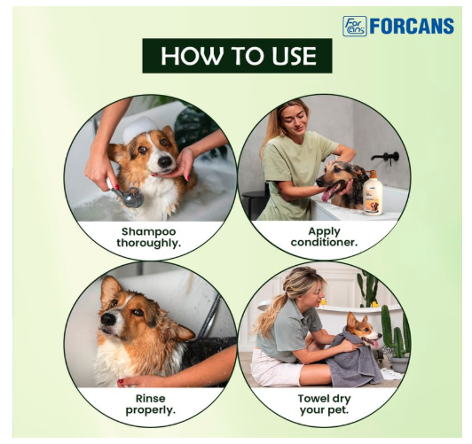 FORCANS Aloe Rinse Conditioner for Dogs Provide Richness & Shiny Coat, 750 Milliliter, Prevents Hair Tangle, Characteristics of Pure Aloe Vera Gel