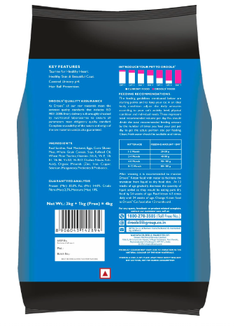 Drools Kitten Dry Cat Food 4kg Pack (3kg + 1kg food Free Inside) | Ocean Fish Flavour | Promotes Optimum Growth Controls Urinary Ph