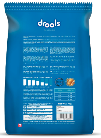 Drools Adult Dry Cat Food 7kg Pack | Ocean Fish Flavour | Supports Cardiac Function & Vision | Maintains Urinary pH | Reduces Hairball Formation