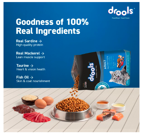 Drools Tuna & Salmon Dry Adult Cat Food, 7kg