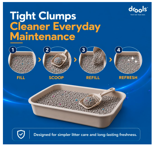 Drools Cat Litter for Multiple Breeds 10kg | Lavender Fragrance | Pet & People Friendly | Long Lasting | Super Absorbent