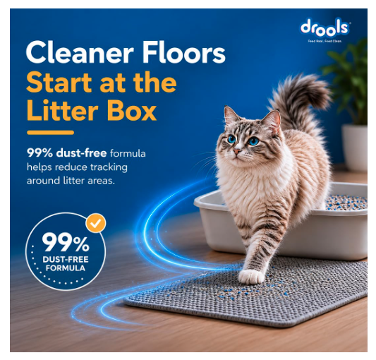 Drools Cat Litter for Multiple Breeds 10kg | Lavender Fragrance | Pet & People Friendly | Long Lasting | Super Absorbent