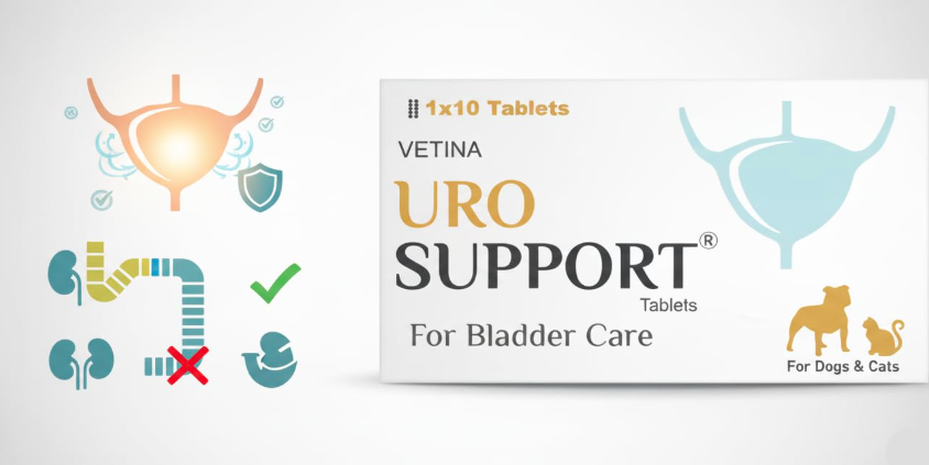 Vetina URO Support Tablets for Urinary Bladder Health Care for Dogs and Cats
