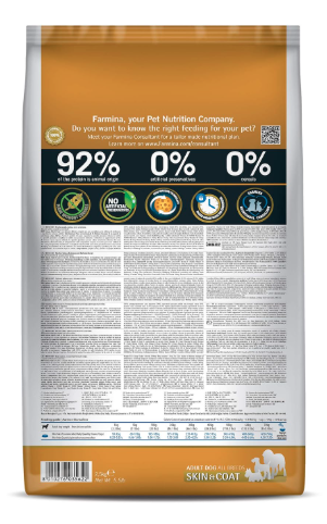 N&D FARMINA PET FOODS Pumpkin Dry Dog Pet Food, Grain-Free, Adult Mini Breed, 2.5-Kg, Lamb and Blueberry