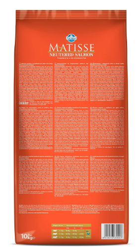 FARMINA Matisse Dry Cat Pet Food, Neutered Adult, 10-kg, Salmon