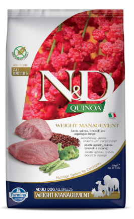 Farmina N&D Quinoa Weight Management Cat Food | Grain-Free | Lamb, Quinoa, Broccoli & Asparagus | Supports Healthy Weight | for Adult Cats | 5kg